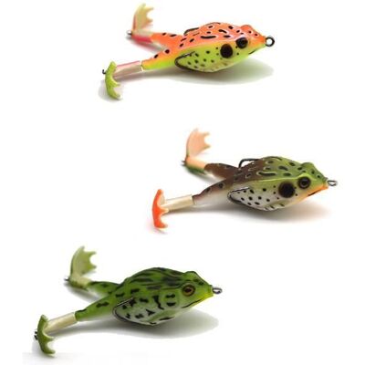 Leurre de pêche - Grenouille Prop - Flottant - 9cm - 3pcs - Vert Vert - Publicité Leurre de pêche - Grenouille Prop - Flottant - 9cm - 3pcs - Vert Vert - Publicité