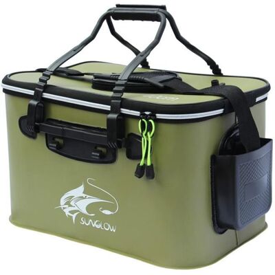 Seau de pêche seau à poisson pliable seau à poisson vivant multifonction sac de pêche en EVA pour camping plein air et seau 23L Vert - Publicité Seau de pêche seau à poisson pliable seau à poisson vivant multifonction sac de pêche en EVA pour camping plein air et seau 23L Vert - Publicité