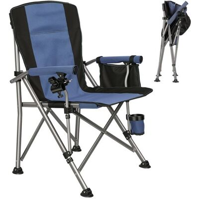 Fauteuil de Pêche – FIANAO – Pliable avec Accoudoirs – Support Canne Réglable – Charge 150kg – Pieds Antidérapants – Bleu Bleu - Publicité Fauteuil de Pêche – FIANAO – Pliable avec Accoudoirs – Support Canne Réglable – Charge 150kg – Pieds Antidérapants – Bleu Bleu - Publicité