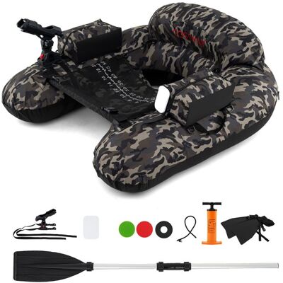 COSTWAY Bateau de Pêche Gonflable-Accessoire Complet-Porte-Canne à Pêche Réglable Support de Canne 111 x 104 x 46 cm Camouflage - Publicité COSTWAY Bateau de Pêche Gonflable-Accessoire Complet-Porte-Canne à Pêche Réglable Support de Canne 111 x 104 x 46 cm Camouflage - Publicité