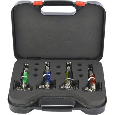 ZJCHAO poisson illuminé 4 PCS Canne à Pêche LED Illuminé Indicateur dAlarme de Morsure de Pêche Portable en Plein Air Noir - Publicité ZJCHAO poisson illuminé 4 PCS Canne à Pêche LED Illuminé Indicateur dAlarme de Morsure de Pêche Portable en Plein Air Noir - Publicité
