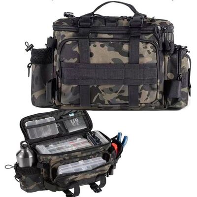 BEIJIYI Sac de pêche rangement pour pêche sac de transport extérieur camouflage sac de voyage de randonnée - Publicité BEIJIYI Sac de pêche rangement pour pêche sac de transport extérieur camouflage sac de voyage de randonnée - Publicité