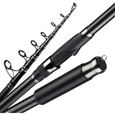 Rexon Canne à pêche - Carbone haute résistance renforcé - Porte-moulinet renforcé en métal - Poignée longue résistante à l’usure Noir - Publicité Rexon Canne à pêche - Carbone haute résistance renforcé - Porte-moulinet renforcé en métal - Poignée longue résistante à l’usure Noir - Publicité