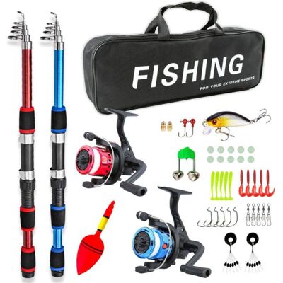 Rexon Canne à pêche Kit canne+moulinet 18 m Poignée interchangeable gauche/droite Anneaux de guidage de haute qualité Poignée en EVA - Publicité Rexon Canne à pêche Kit canne+moulinet 18 m Poignée interchangeable gauche/droite Anneaux de guidage de haute qualité Poignée en EVA - Publicité