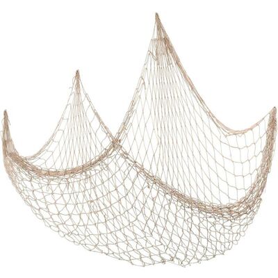®RisingFF Filet de pêche décoratif 2 m x 1 m décoration murale nautique style méditerranéen pour la maison - Publicité ®RisingFF Filet de pêche décoratif 2 m x 1 m décoration murale nautique style méditerranéen pour la maison - Publicité
