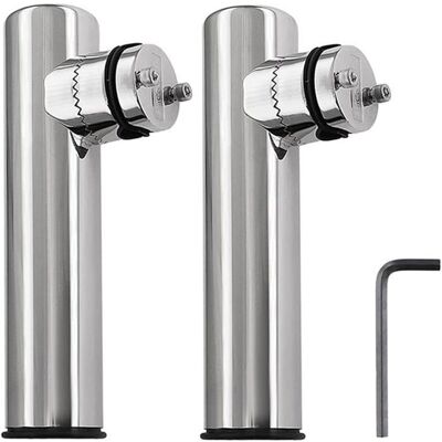 KZQ 2pcs Supports de Canne à Pêche Supports Cannes en Acier Inoxydable pour Rails de 18mmm à 26mm(A) - Publicité KZQ 2pcs Supports de Canne à Pêche Supports Cannes en Acier Inoxydable pour Rails de 18mmm à 26mm(A) - Publicité