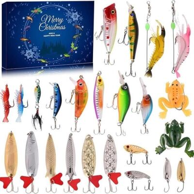 Kit de pêche de Noël Cassettecalendrier de lAvent 2023 Fishing Deluxe poisson prédateur calendrier de lAvent - Publicité Kit de pêche de Noël Cassettecalendrier de lAvent 2023 Fishing Deluxe poisson prédateur calendrier de lAvent - Publicité