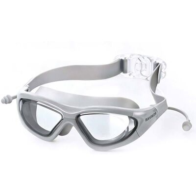 Rexon Lunettes de natation - RAVIKOR - HD transparentes pour adultes grande monture bouchons doreilles une pièce équipement de natation - Publicité Rexon Lunettes de natation - RAVIKOR - HD transparentes pour adultes grande monture bouchons doreilles une pièce équipement de natation - Publicité