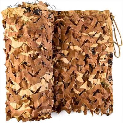 Filet de Camouflage - Non spécifié - 3 x 6 M - Couche Double - Camouflage Désert - Durable Marron - Publicité Filet de Camouflage - Non spécifié - 3 x 6 M - Couche Double - Camouflage Désert - Durable Marron - Publicité