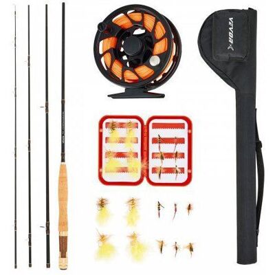 VEVOR Kit Canne et Moulinet Complet Ensemble de Pêche à la Mouche pour Pêcheur Voyage Canne à Pêche en Carbone IM7 avec Housse - Publicité VEVOR Kit Canne et Moulinet Complet Ensemble de Pêche à la Mouche pour Pêcheur Voyage Canne à Pêche en Carbone IM7 avec Housse - Publicité