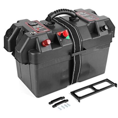 Duokon boîte de batterie de pêche à la traîne de Minnkota Plastique Minnkota Trolling Motor Power Center Station Battery Box USB - Publicité Duokon boîte de batterie de pêche à la traîne de Minnkota Plastique Minnkota Trolling Motor Power Center Station Battery Box USB - Publicité