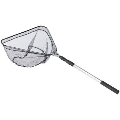 Épuisette de pêche triangulaire finition fine rétractable 340g 52.5-150cm filet à poignée extensible pêche en mer pliable Noir - Publicité Épuisette de pêche triangulaire finition fine rétractable 340g 52.5-150cm filet à poignée extensible pêche en mer pliable Noir - Publicité