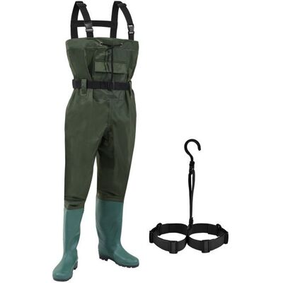 Bettizia Waders avec crochet Pantalon de pêche Denier Nylon Pantalon de bassin avec caoutchouc Taille 46 Vert - Publicité Bettizia Waders avec crochet Pantalon de pêche Denier Nylon Pantalon de bassin avec caoutchouc Taille 46 Vert - Publicité