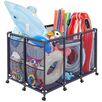 Panier Rangement pour Flotteurs Piscine-VEVOR-125x84x84 cm-Bac Stockage avec Poches Latérales-Cadre Métal - Publicité Panier Rangement pour Flotteurs Piscine-VEVOR-125x84x84 cm-Bac Stockage avec Poches Latérales-Cadre Métal - Publicité