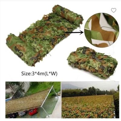 Filet de camouflage - FUIENKO - 210D Oxford - 3M x 4M - Imperméable - Résistant au soleil Vert - Publicité Filet de camouflage - FUIENKO - 210D Oxford - 3M x 4M - Imperméable - Résistant au soleil Vert - Publicité