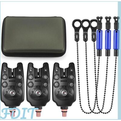 GOTOTOP Alarme de morsure de pêche Ensemble dalarmes de morsure de pêche et dalerte de chaîne indicateur LED sport pack Bleu Bleu - Publicité GOTOTOP Alarme de morsure de pêche Ensemble dalarmes de morsure de pêche et dalerte de chaîne indicateur LED sport pack Bleu Bleu - Publicité