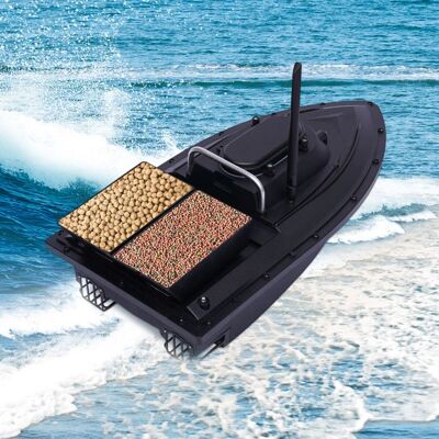 OUKANING 220V Bateau dAlimentation Télécommandé - 500 m 18 kg de Charge - Appât de Pêche en ABS - RC Avec Boîtes à Appâts Indépendantes - Publicité OUKANING 220V Bateau dAlimentation Télécommandé - 500 m 18 kg de Charge - Appât de Pêche en ABS - RC Avec Boîtes à Appâts Indépendantes - Publicité