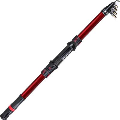 Rexon Canne à pêche canne télescopique rouge de 27 m pour pêche au lancer canne de mer portable en 6 sections pêche en extérieur Rouge - Publicité Rexon Canne à pêche canne télescopique rouge de 27 m pour pêche au lancer canne de mer portable en 6 sections pêche en extérieur Rouge - Publicité