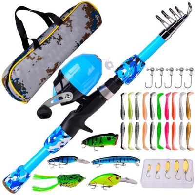 Canne à Pêche Enfants - ZGEER - 15m - Kit de Démarrage - Moulinet Inclus - Sac de Voyage Blanc - Publicité Canne à Pêche Enfants - ZGEER - 15m - Kit de Démarrage - Moulinet Inclus - Sac de Voyage Blanc - Publicité