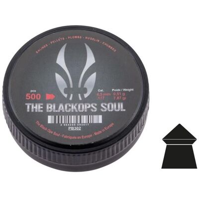 BOÎTE DE 500 PLOMBS BLACK OPS SHARP CAL. 4.5 MM - Publicité BOÎTE DE 500 PLOMBS BLACK OPS SHARP CAL. 4.5 MM - Publicité