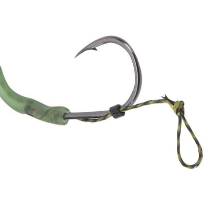 20pcs hameçons barbelés – Nosheir – 6 fil tressé camouflage 20 cm – pour carpe pêche sauvage - Publicité 20pcs hameçons barbelés – Nosheir – 6 fil tressé camouflage 20 cm – pour carpe pêche sauvage - Publicité