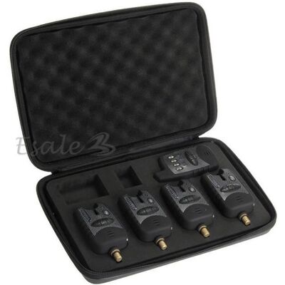 TOMOUNT Alarme Kit 4 Détecteur Sondeur Sans Fil Morsure Touche Pêche Son LED +Récepteur Noir - Publicité TOMOUNT Alarme Kit 4 Détecteur Sondeur Sans Fil Morsure Touche Pêche Son LED +Récepteur Noir - Publicité