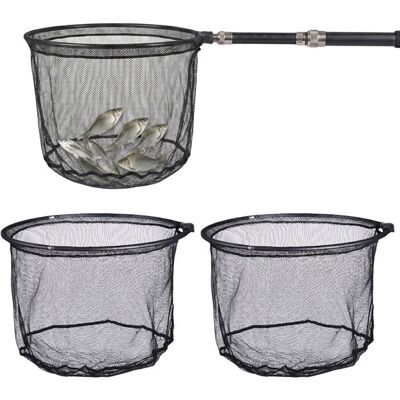 Lot De 2 Filets De Remplacement Pour Épuisette De Pêche 50 Cm Filet Noir Profond En Maille Fine Revêtue Séchage Rapide Et Anti-A - Publicité Lot De 2 Filets De Remplacement Pour Épuisette De Pêche 50 Cm Filet Noir Profond En Maille Fine Revêtue Séchage Rapide Et Anti-A - Publicité