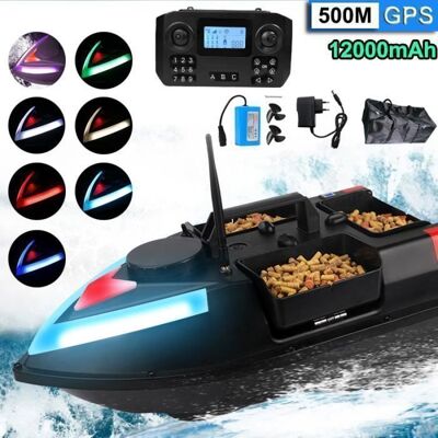 OEM Bateau Amorceur Télécommandé de Pêche avec GPS Bateau dappât Intelligent Étanche 500m Charge de 15 Kg Croisière a Vitesse Fixe Noir - Publicité OEM Bateau Amorceur Télécommandé de Pêche avec GPS Bateau dappât Intelligent Étanche 500m Charge de 15 Kg Croisière a Vitesse Fixe Noir - Publicité