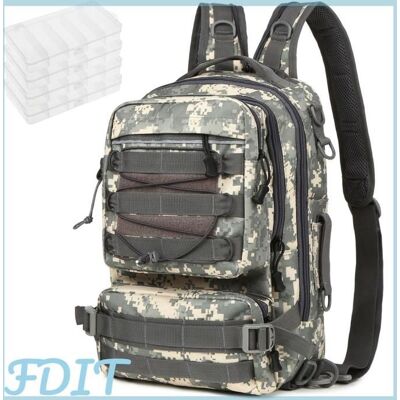 GOTOTOP Sac étanche Sac à dos de matériel de pêche avec 4 plateaux sac de rangement sac à dos dépaule sport materiel Camouflage - Publicité GOTOTOP Sac étanche Sac à dos de matériel de pêche avec 4 plateaux sac de rangement sac à dos dépaule sport materiel Camouflage - Publicité
