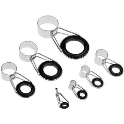 DLZAOAO 7 Pcs Ensemble Bague de Guidage Canne à Pêche en Acier Inox et Anneau Oculaire Céramique Anneau Canne à Pêche Guides Kit Réparation - Publicité DLZAOAO 7 Pcs Ensemble Bague de Guidage Canne à Pêche en Acier Inox et Anneau Oculaire Céramique Anneau Canne à Pêche Guides Kit Réparation - Publicité