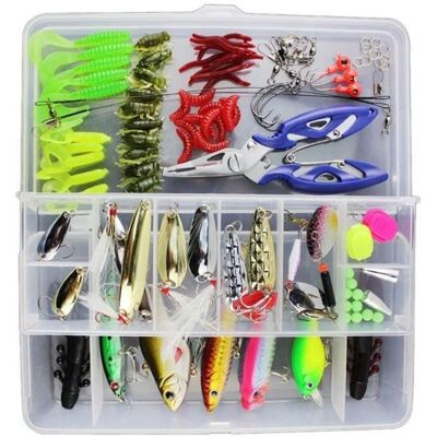 YOLISTAR Leurres de Pêche Kit Plastique versMinnowPopperLeurresSouples Pêche Jigs Crochets de Pêche - Kit dappâts de Pêche Portable Blanc - Publicité YOLISTAR Leurres de Pêche Kit Plastique versMinnowPopperLeurresSouples Pêche Jigs Crochets de Pêche - Kit dappâts de Pêche Portable Blanc - Publicité