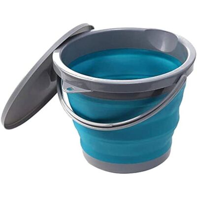 Seau 5 Litres Pliable avec Couvercle - PP TPR Portable - Pour Nettoyage Pêche Extérieur/Intérieur - Pratique dupcheliry - Publicité Seau 5 Litres Pliable avec Couvercle - PP TPR Portable - Pour Nettoyage Pêche Extérieur/Intérieur - Pratique dupcheliry - Publicité