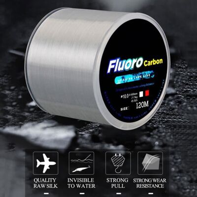 Fil de pêche - Non spécifié - 0.6mm - 21.5kg - Fluorocarbone transparent - 120M - Publicité Fil de pêche - Non spécifié - 0.6mm - 21.5kg - Fluorocarbone transparent - 120M - Publicité