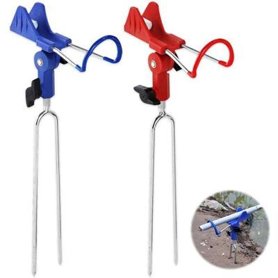 DLZAOAO 2 Pièces Repose Canne à Pêche en Acier Inoxydable Support Réglable à 360° Détachable pour Rivière et Plage (Rouge Bleu) - Publicité DLZAOAO 2 Pièces Repose Canne à Pêche en Acier Inoxydable Support Réglable à 360° Détachable pour Rivière et Plage (Rouge Bleu) - Publicité