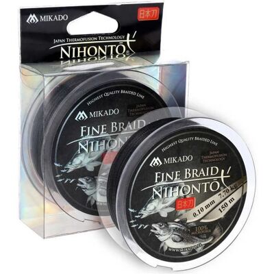 Tresse de Pêche - Mikado - Nihonto Fine - 150m - 0.180mm - PEHD Noir - Publicité Tresse de Pêche - Mikado - Nihonto Fine - 150m - 0.180mm - PEHD Noir - Publicité