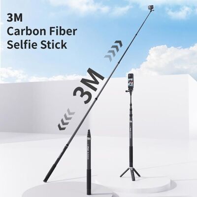 AFAITH aMagisn 3M Perche à selfie en fibre de carbone avec vis 1/4 pour caméra daction Insta360 X2 X3 X4 Noir - Publicité AFAITH aMagisn 3M Perche à selfie en fibre de carbone avec vis 1/4 pour caméra daction Insta360 X2 X3 X4 Noir - Publicité