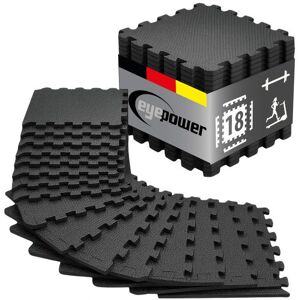 eyepower 18 Dalles Puzzle Protection Sol Fitness - 30x30 Noir - Tapis Sol Sport Home Gym Noir - Publicité eyepower 18 Dalles Puzzle Protection Sol Fitness - 30x30 Noir - Tapis Sol Sport Home Gym Noir - Publicité