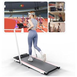 Tapis de Course et Marche - SupeRun - 12 km/h – Pliable - Moteur 3.0 HP - Connectivité APP – Surface course 110x40cm – Blanc et Rose - Publicité Tapis de Course et Marche - SupeRun - 12 km/h – Pliable - Moteur 3.0 HP - Connectivité APP – Surface course 110x40cm – Blanc et Rose - Publicité