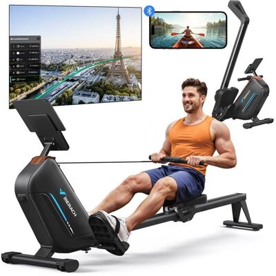 Rameur magnétique Pliable – R15B2 MERACH – 16 niveaux – volant 5.5kg – Écran LED - Bluetooth/Kinomap/APP - Garantie 2ans Noir - Publicité Rameur magnétique Pliable – R15B2 MERACH – 16 niveaux – volant 5.5kg – Écran LED - Bluetooth/Kinomap/APP - Garantie 2ans Noir - Publicité