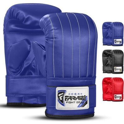 Gants de Sac - Farabi Sports - Gants de Boxe & Entraînement - Cuir Synthétique - MMA Boxe Kickboxing - Bleu Bleu - Publicité Gants de Sac - Farabi Sports - Gants de Boxe & Entraînement - Cuir Synthétique - MMA Boxe Kickboxing - Bleu Bleu - Publicité