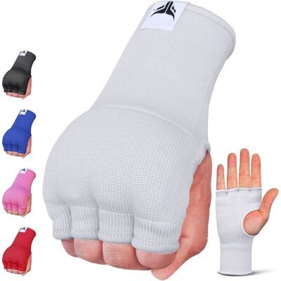 Sous Gants Boxe - MYTRA FUSION - Mitaine - Rembourrage Gel - Protection Mains - Mixte Blanc Blanc - Publicité Sous Gants Boxe - MYTRA FUSION - Mitaine - Rembourrage Gel - Protection Mains - Mixte Blanc Blanc - Publicité
