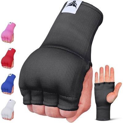Sous Gants Boxe - MYTRA FUSION - Mitaine - Rembourrage Gel - Protection Mains - Noir Noir - Publicité Sous Gants Boxe - MYTRA FUSION - Mitaine - Rembourrage Gel - Protection Mains - Noir Noir - Publicité