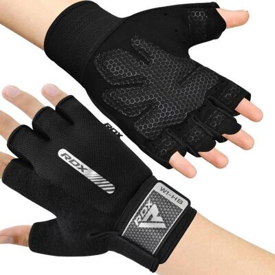 Gants de Fitness Respirant Anti-dérapant RDX - Noir Noir - Publicité Gants de Fitness Respirant Anti-dérapant RDX - Noir Noir - Publicité