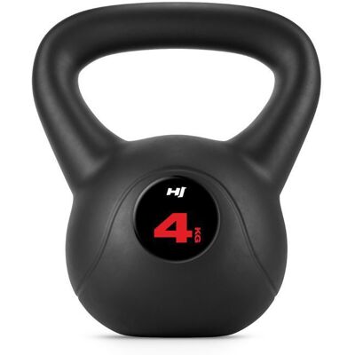 HS HOP-SPORT Kettlebell en Vinyle Antidérapant 4 kg Hop-Sport Bouilloire de Poids avec Poignée Haltère à Boule pour Entraînement à Domicile Noir - Publicité HS HOP-SPORT Kettlebell en Vinyle Antidérapant 4 kg Hop-Sport Bouilloire de Poids avec Poignée Haltère à Boule pour Entraînement à Domicile Noir - Publicité