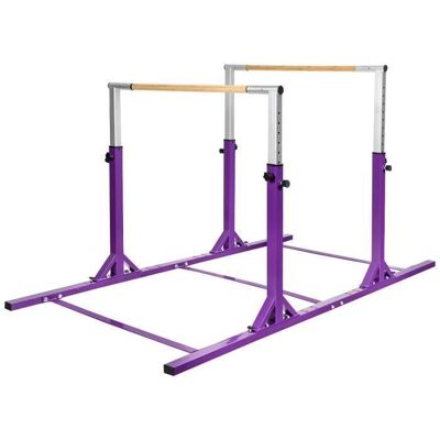 COSTWAY Double Barre de Gymnastique Hauteur Réglable 11 Niveaux 96-140CM Doubles Cerrous Jusquà 100 kg Violet Violet - Publicité COSTWAY Double Barre de Gymnastique Hauteur Réglable 11 Niveaux 96-140CM Doubles Cerrous Jusquà 100 kg Violet Violet - Publicité