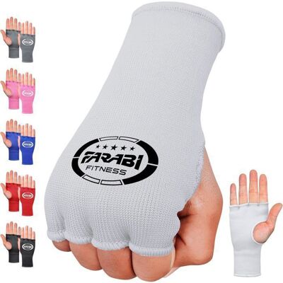 Sous-gants Boxe - FARABI SPORTS - Blanc - Protection poignets et mains - MMA Kickboxing - Légers et respirants Blanc - Publicité Sous-gants Boxe - FARABI SPORTS - Blanc - Protection poignets et mains - MMA Kickboxing - Légers et respirants Blanc - Publicité