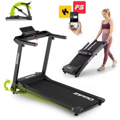 Tapis de Course Pliable - ZIPRO - Ramble - Inclinaison Électrique 0-10% - Vitesse 16 km/h - 130 kg Noir - Publicité Tapis de Course Pliable - ZIPRO - Ramble - Inclinaison Électrique 0-10% - Vitesse 16 km/h - 130 kg Noir - Publicité