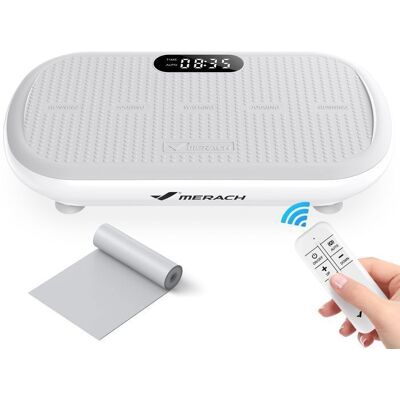 Plateforme Vibrante Nova - MERACH - Amplitude 13mm - 10 vitesses/1 programmes - LED/Haut-Parleur/Bluetooth/Télécommande - Max 200 kg Gris - Publicité Plateforme Vibrante Nova - MERACH - Amplitude 13mm - 10 vitesses/1 programmes - LED/Haut-Parleur/Bluetooth/Télécommande - Max 200 kg Gris - Publicité