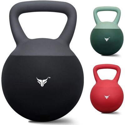 Kettlebell Ajustable 1 à 30 kg - Mytra Fusion - Kettlebell Antibruit en PVC - Poignée Ergonomique - Noir Noir - Publicité Kettlebell Ajustable 1 à 30 kg - Mytra Fusion - Kettlebell Antibruit en PVC - Poignée Ergonomique - Noir Noir - Publicité