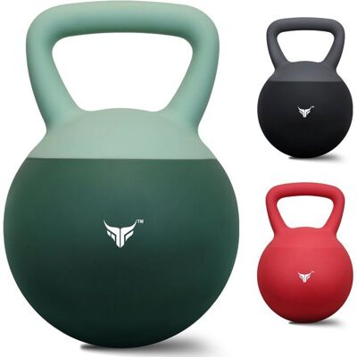 Kettlebell Ajustable 1 à 30 kg - Mytra Fusion - Kettlebell Antibruit en PVC - Poignée Ergonomique - Vert Vert - Publicité Kettlebell Ajustable 1 à 30 kg - Mytra Fusion - Kettlebell Antibruit en PVC - Poignée Ergonomique - Vert Vert - Publicité